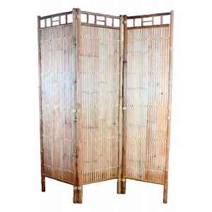 BIOMBO SEPARADOR DECORATIVO CAÑAS 170X135CM BAMBÚ