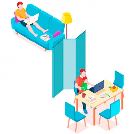 BIOMBO SEPARADOR DECORATIVO CAÑAS 170X135CM BAMBÚ
