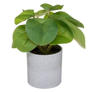 PLANTA ARTIFICIAL VERDE MACETA MELAMINA 17X17X18CM