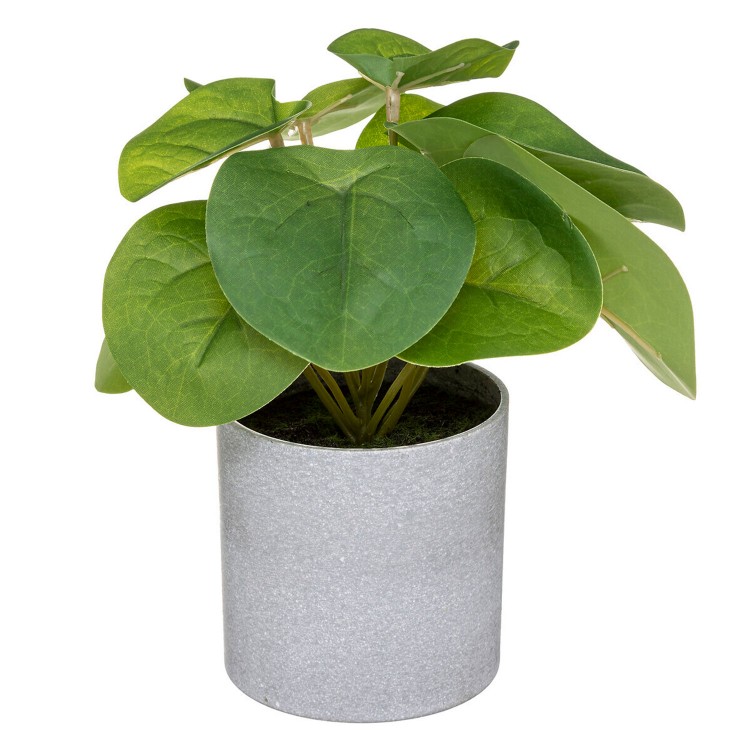 PLANTA ARTIFICIAL VERDE MACETA MELAMINA 17X17X18CM