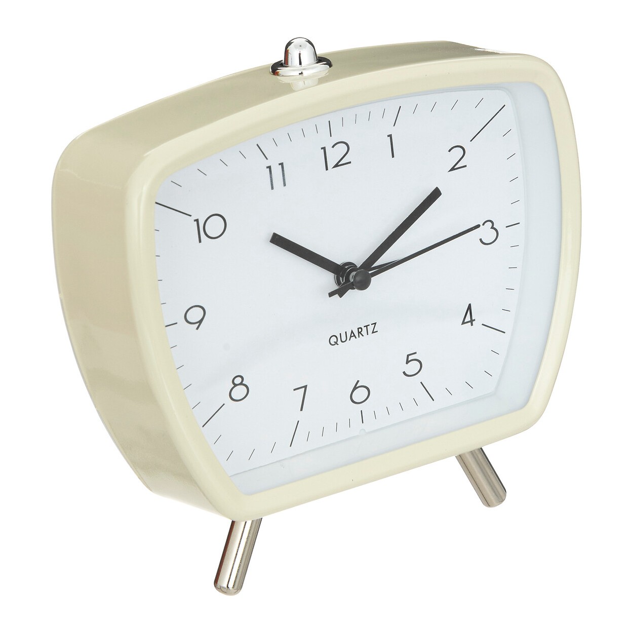 RELOJ DE SOBREMESA COLOR MARFIL 14,6X6,6X14,1CM