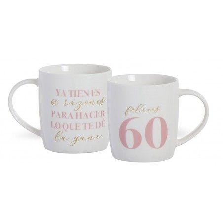 TAZA CUMPLEAÑOS 60 350ML