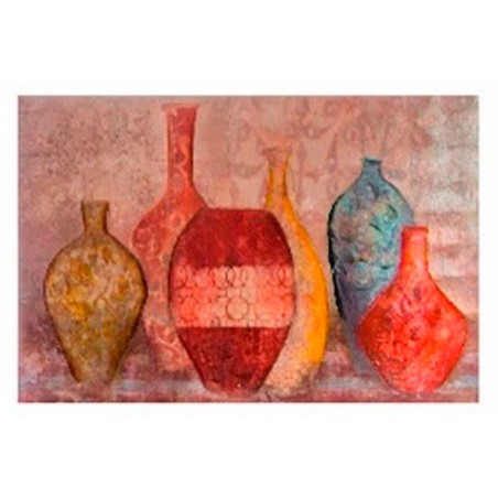 CUADRO DECORATIVO JARRONES LIENZO 90X60X3,8CM