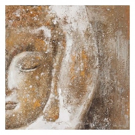 CUADRO DECORATIVO BUDA BEIGE MARRÓN 60X60CM