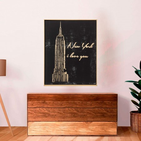 CUADRO DECORATIVO LIENZO NEW YORK SALÓN 40X50CM