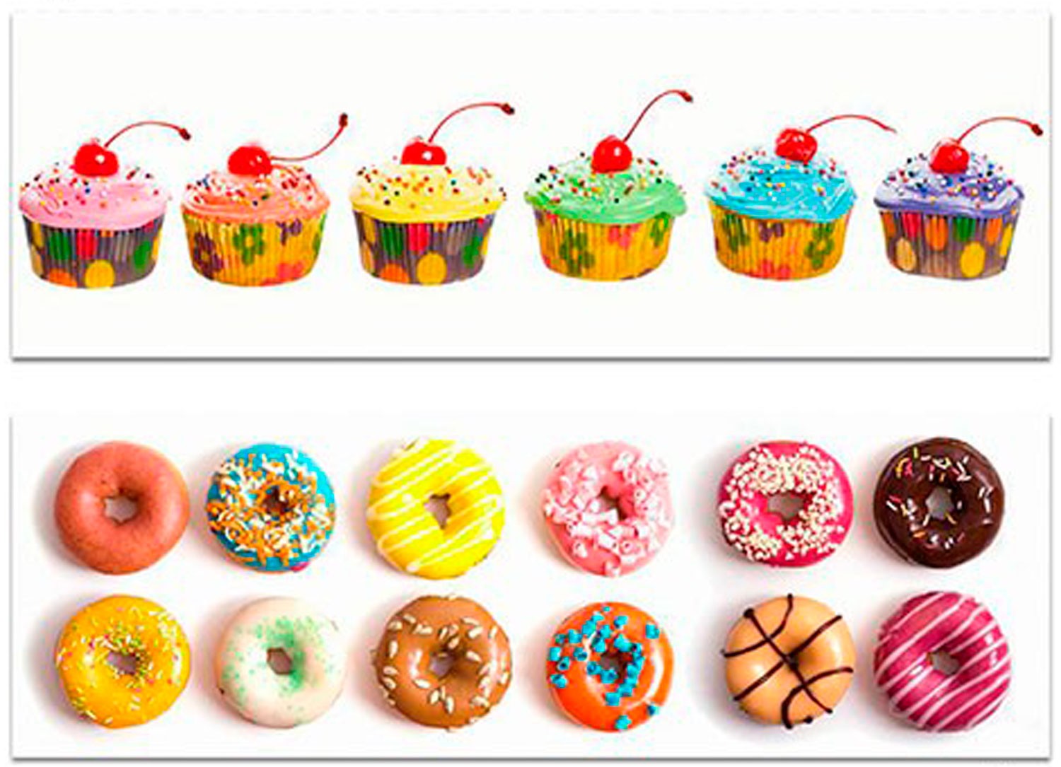 CUADRO DECORATIVO LIENZO DULCES RECTANGULAR 30X90X2CM