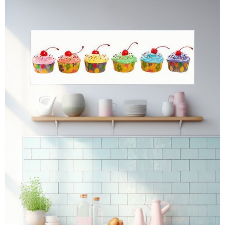 CUADRO DECORATIVO LIENZO DULCES RECTANGULAR 30X90X2CM
