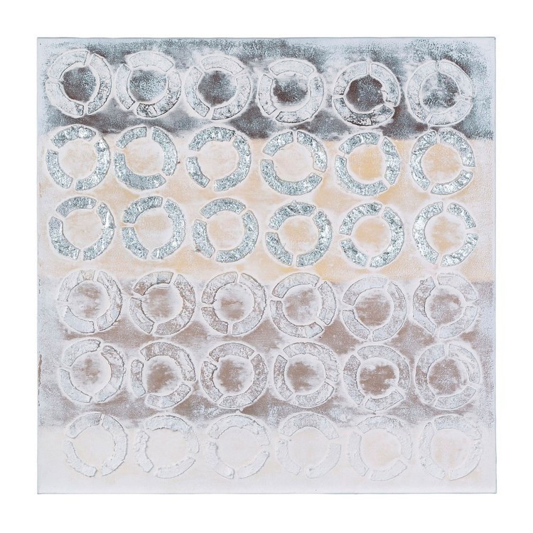 CUADRO DECORATIVO CÍRCULO EN COLOR CREMA 60X60CM