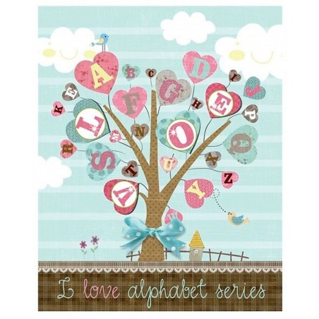 CUADRO DECORATIVO LIENZO ÁRBOL LETRAS 50X40CM
