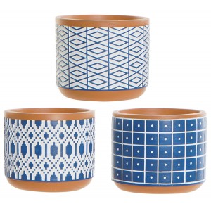 MACETERO DECORATIVO CEMENTO BLUE 12X12X10,5CM