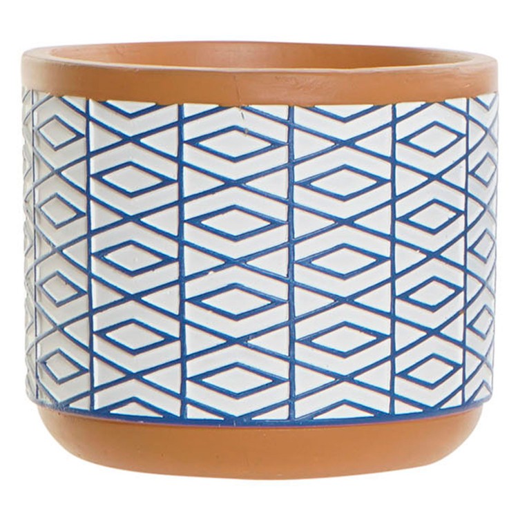 MACETERO DECORATIVO CEMENTO BLUE 12X12X10,5CM