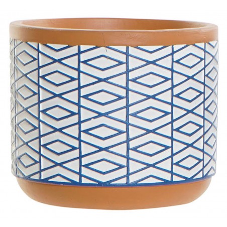 MACETERO DECORATIVO CEMENTO BLUE 12X12X10,5CM