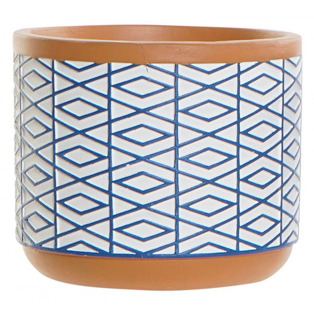 MACETERO DECORATIVO CEMENTO BLUE 12X12X10,5CM