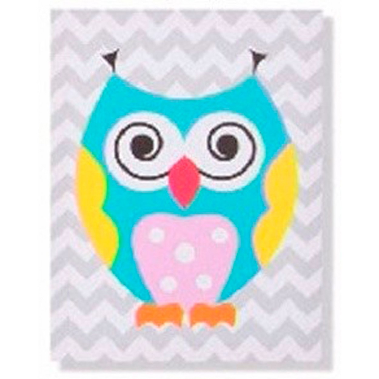 CUADRO DECORATIVO LIENZO BUHO COLORES 30X40X2CM