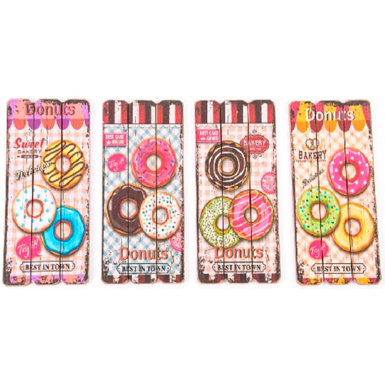 CUADRO DECORATIVO MADERA ROSQUILLAS 35X15X0,5CM