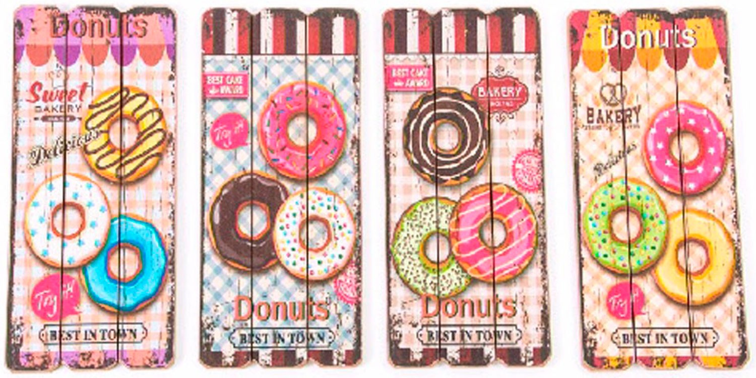 CUADRO DECORATIVO MADERA ROSQUILLAS 35X15X0,5CM