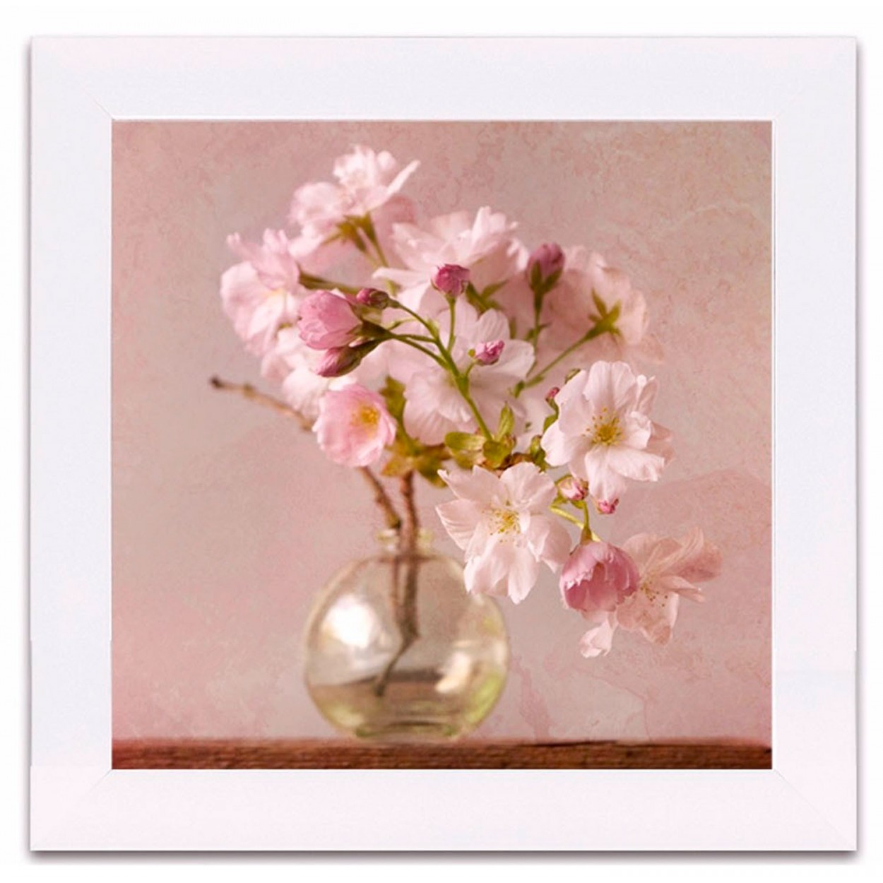 CUADRO DECORATIVO PVC FOTOIMPRESIÓN FLORES 30X30X1,5CM
