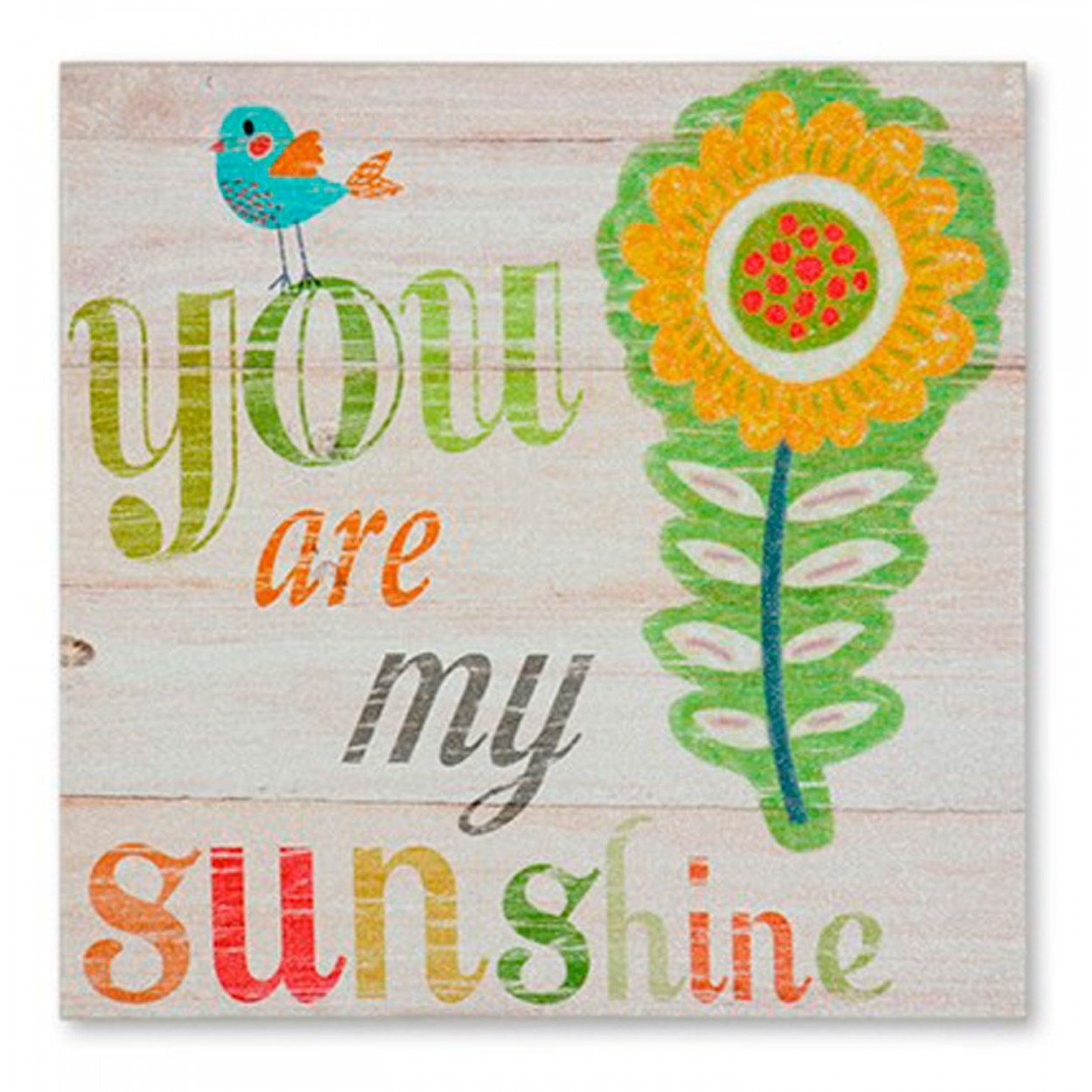 CUADRO DECORATIVO LIENZO FRASES FLORES 28X1,5X28CM