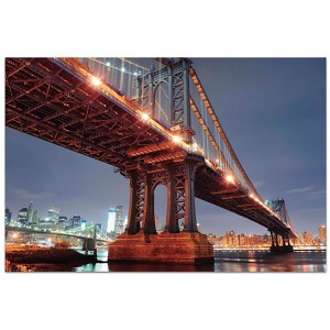 CUADRO DECORATIVO LIENZO PUENTE MANHATTAN BROOKLYN 120X80CM