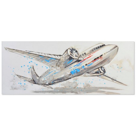 CUADRO LIENZO AVIONES PINTADO 150X60CM
