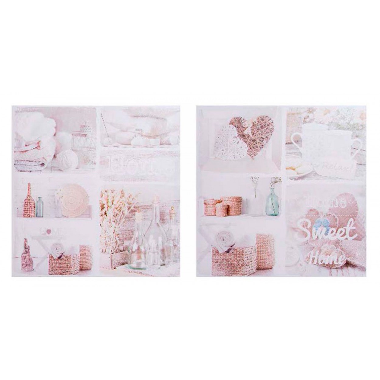CUADRO DECORATIVO LIENZO CORAZON 70X70X2,5CM