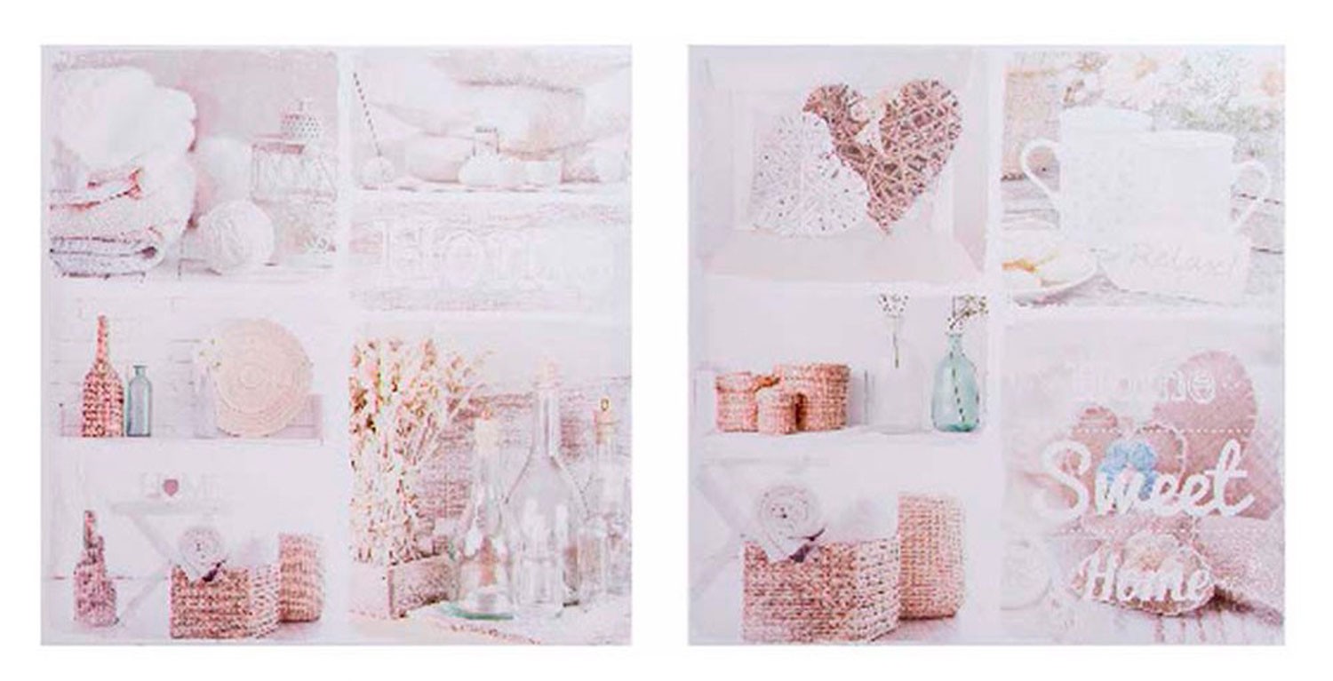 CUADRO DECORATIVO LIENZO CORAZON 70X70X2,5CM