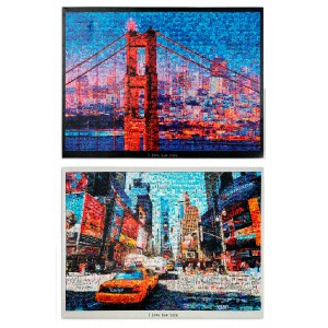 CUADRO DECORATIVO LIENZO CON MARCO NEW YORK 80X2,5X60CM