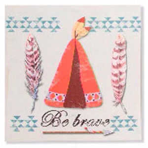 CUADRO DECORATIVO LIENZO INFANTIL TIENDA CAMPAÑA 50X50X2,5CM