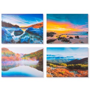 CUADRO DECORATIVO LIENZO IMPRESO PAISAJE NATURAL 70X50X3CM
