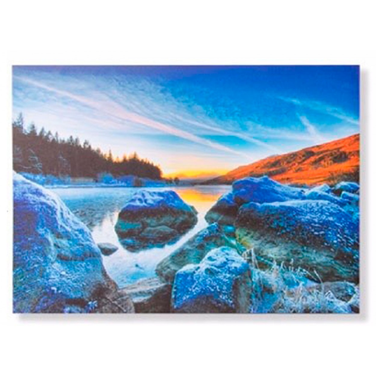 CUADRO DECORATIVO LIENZO IMPRESO PAISAJE NATURAL 70X50X3CM