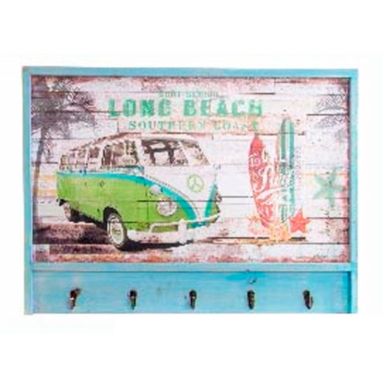 Perchero de Pared Original con Diseño de Surf en Madera - 4 Modelos