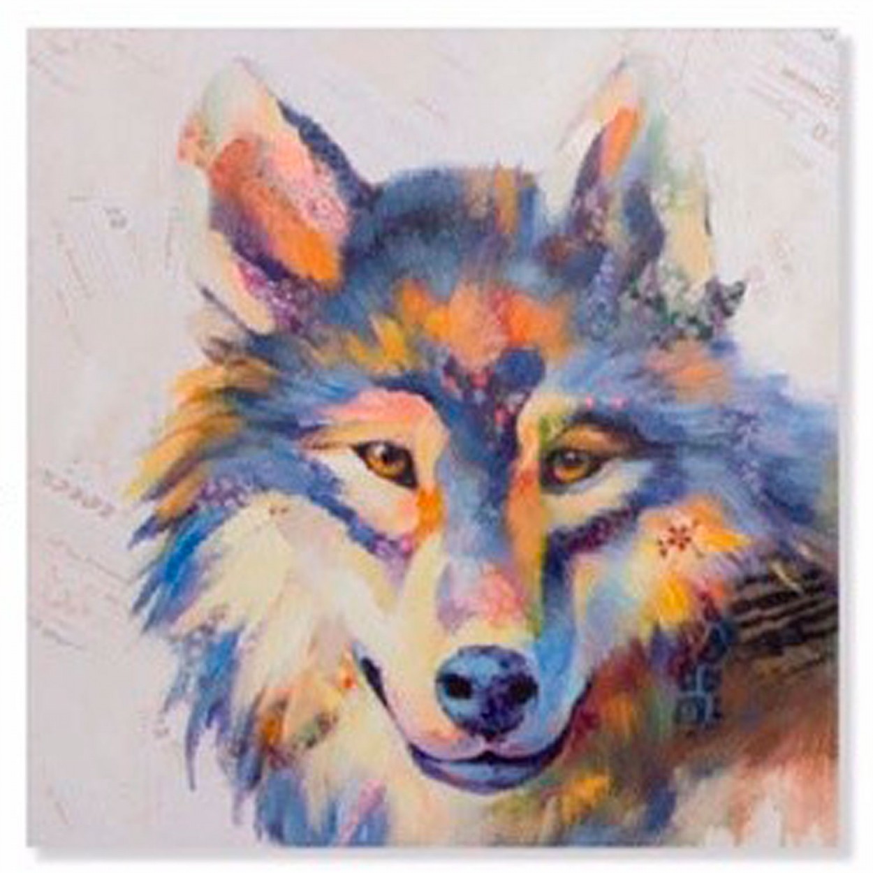 CUADRO DECORATIVO LIENZO LINO PERROS 50X50X3CM