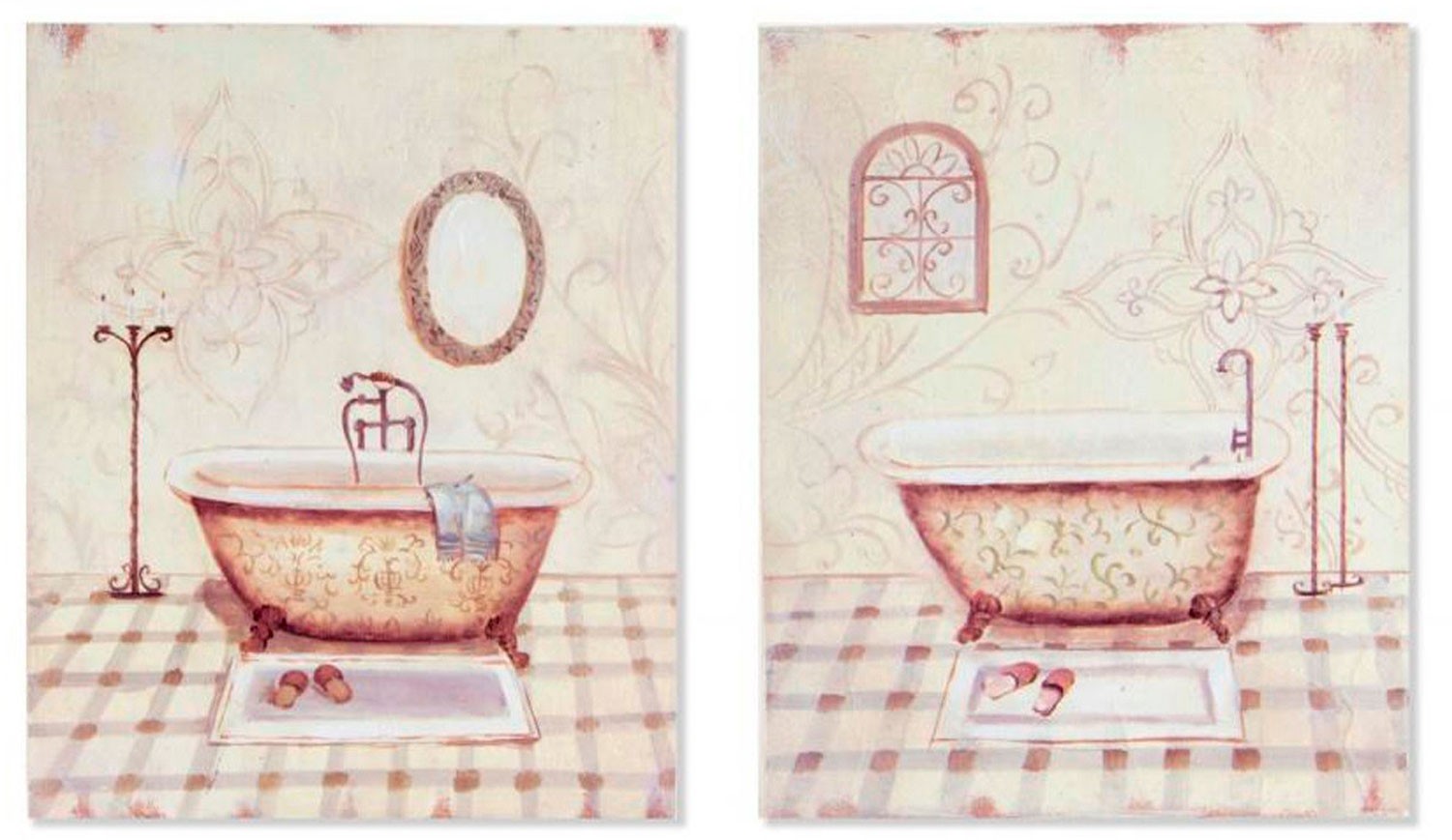 CUADRO DECORATIVO BAÑERA 20X25X3CM