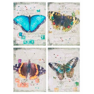 CUADRO DECORATIVO LIENZO MARIPOSA 30X40X1,5CM