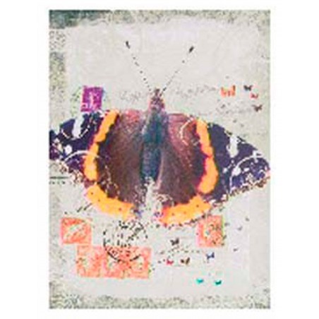 CUADRO DECORATIVO LIENZO MARIPOSA 30X40X1,5CM