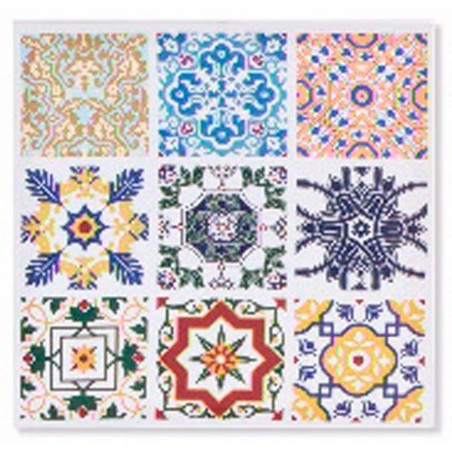 CUADRO LIENZO DECORATIVO BALDOSAS 40X40X4,70CM