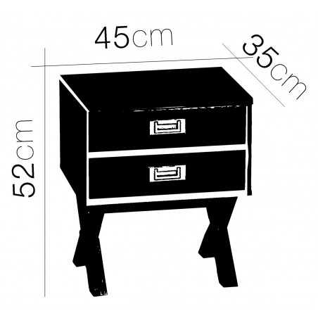 MESILLA DE NOCHE MADERA CLASSIC MILO 45X35X52CM