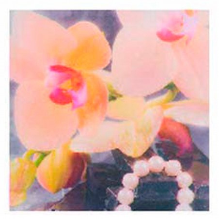 CUADRO DECORATIVO LIENZO ORQUÍDEA 40X40X1,5CM