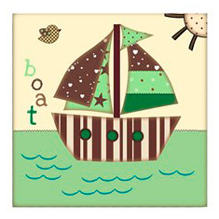 CUADRO DECORATIVO LIENZO INFANTIL DE ANIMALES Y LETRAS 30X2X30CM