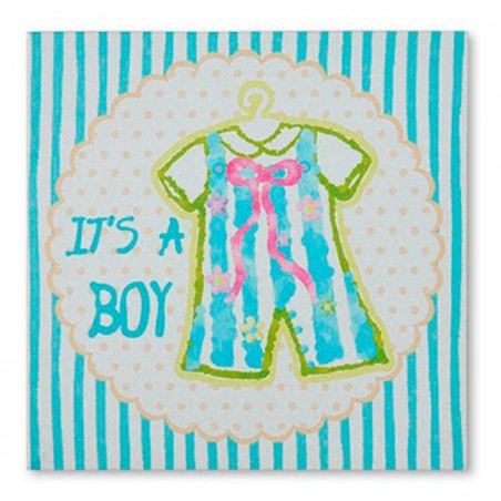 CUADRO DECORATIVO INFANTIL LIENZO BABY SHOWER 28X1,5X28CM