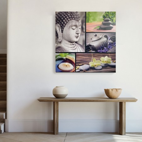 CUADRO DECORATIVO LIENZO DISEÑO ZEN 80X80CM