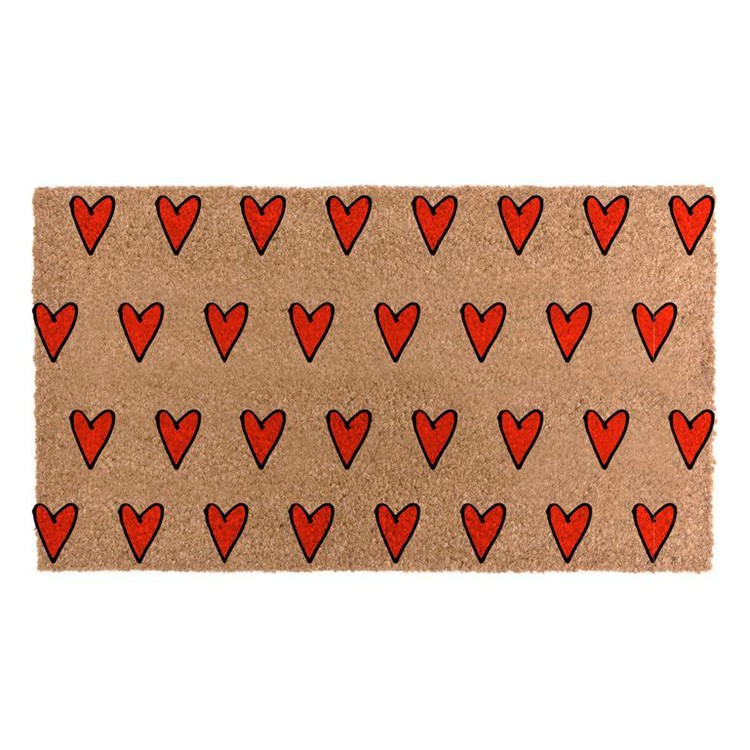 FELPUDO FIBRA COCO LOVE CORAZONES 70X40CM