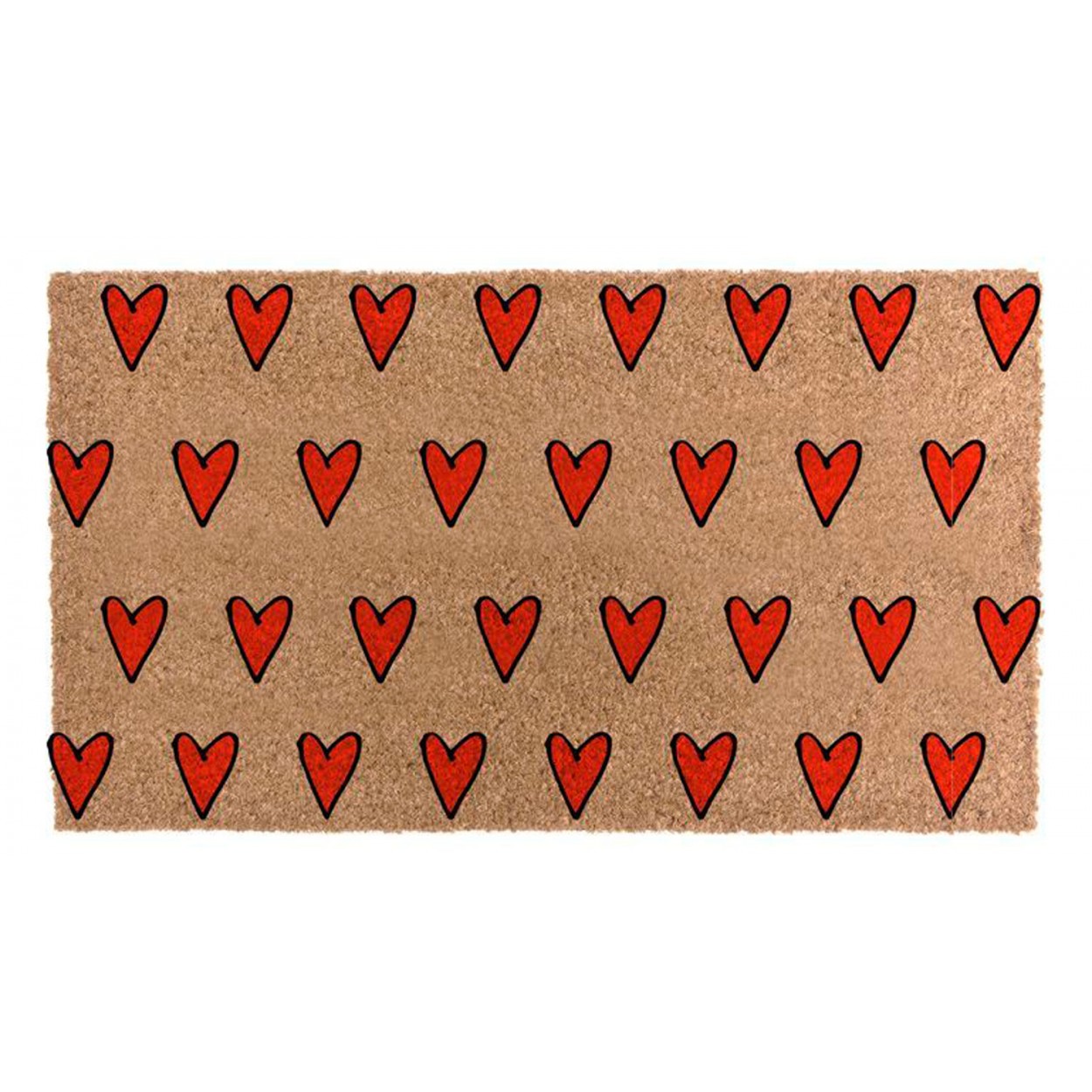 FELPUDO FIBRA COCO LOVE CORAZONES 70X40CM