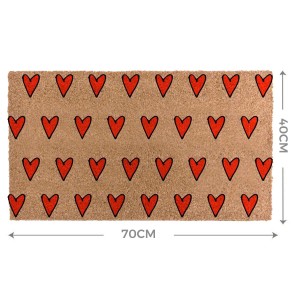 FELPUDO FIBRA COCO LOVE CORAZONES 70X40CM