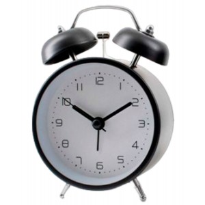 RELOJ DE SOBREMESA DESPERTADOR CAMPANA MECANISMO SILENCIOSO 13,5X8,5X5,1CM