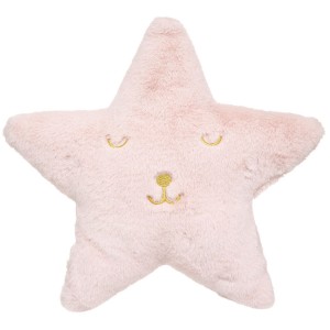 COJÍN INFANTIL DECORATIVO ROSA ESTRELLA 39X39CM