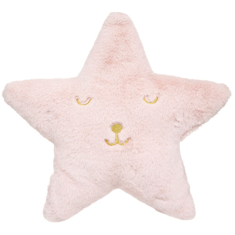 COJÍN INFANTIL DECORATIVO ROSA ESTRELLA 39X39CM