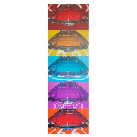 CUADRO DECORATIVO LIENZO DISEÑO COCHE CLÁSICO 30X100CM