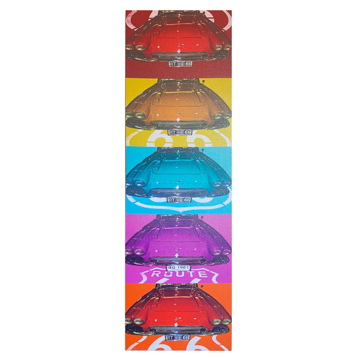 CUADRO DECORATIVO LIENZO DISEÑO COCHE CLÁSICO 30X100CM