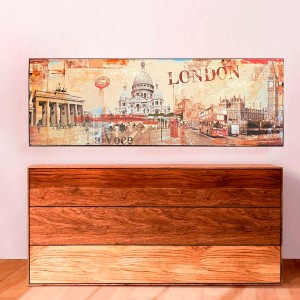*TARA* CUADRO DECORATIVO DISEÑO LONDON 40X120CM